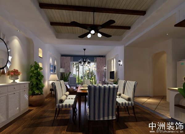室内设计地中海风格餐厅装修效果图